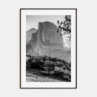Half Dome Photo B&W Poster