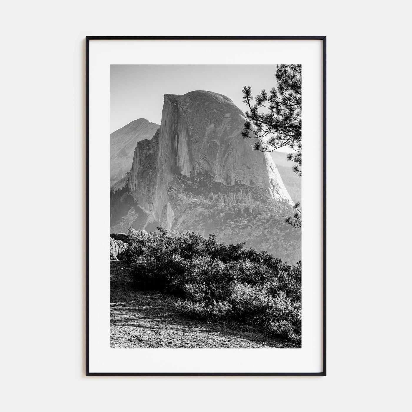 Half Dome Photo B&W Poster