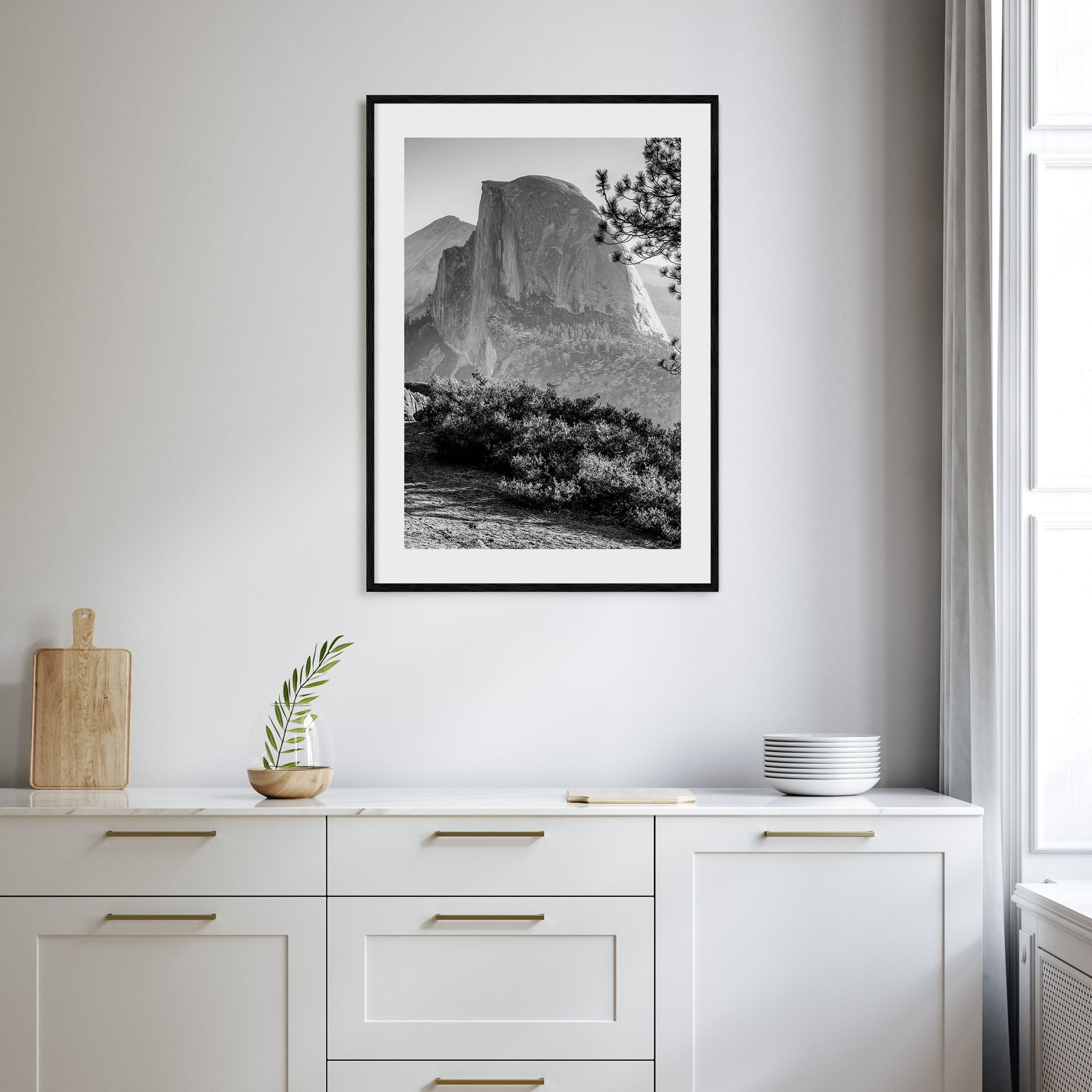 Half Dome Photo B&W Poster