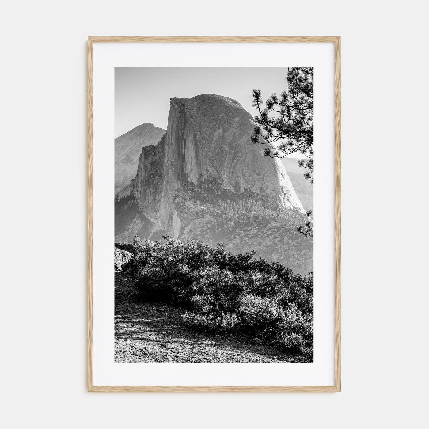 Half Dome Photo B&W Poster