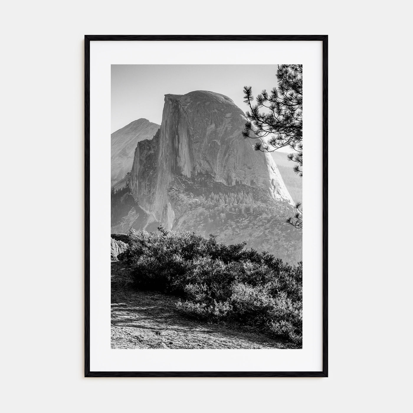 Half Dome Photo B&W Poster