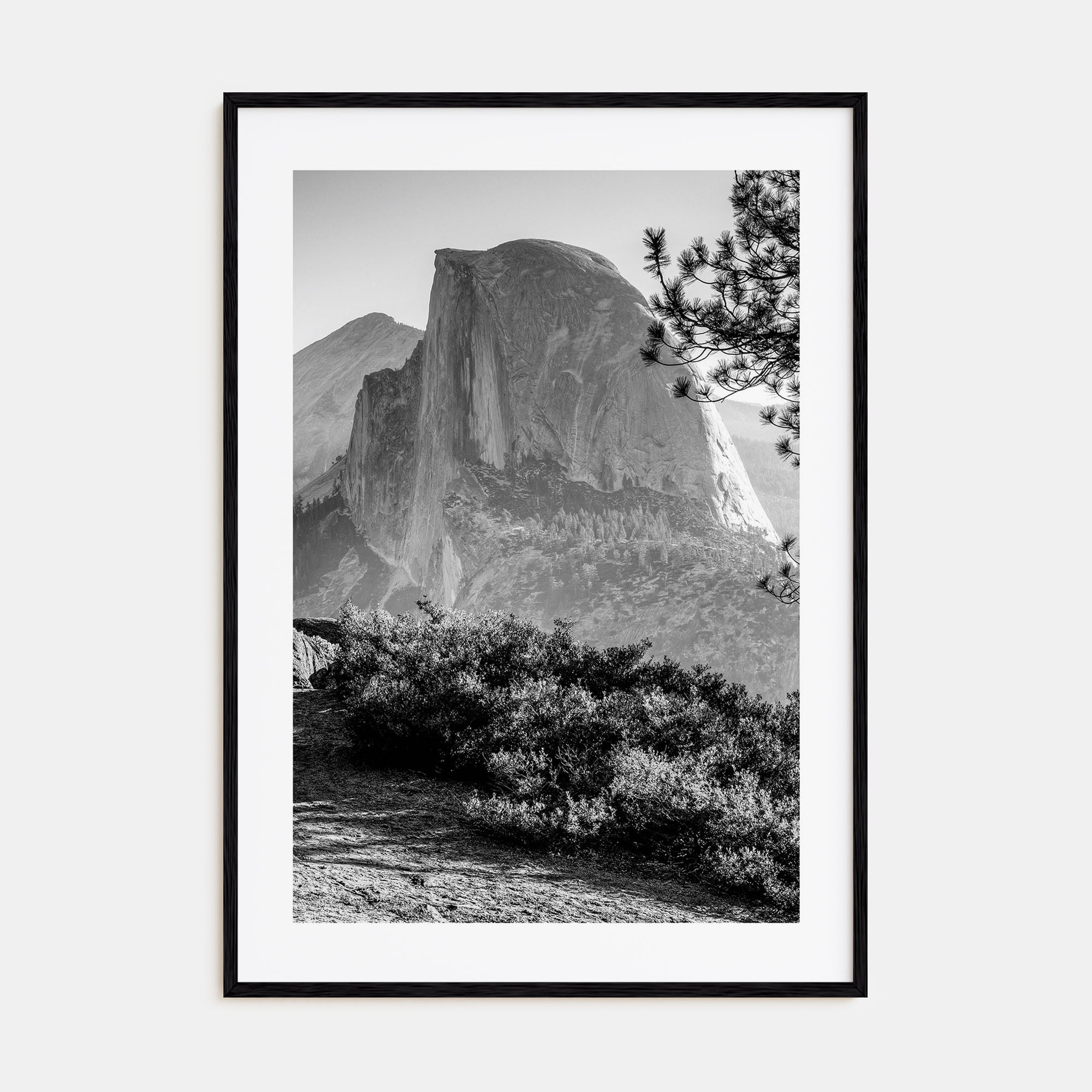 Half Dome Photo B&W Poster
