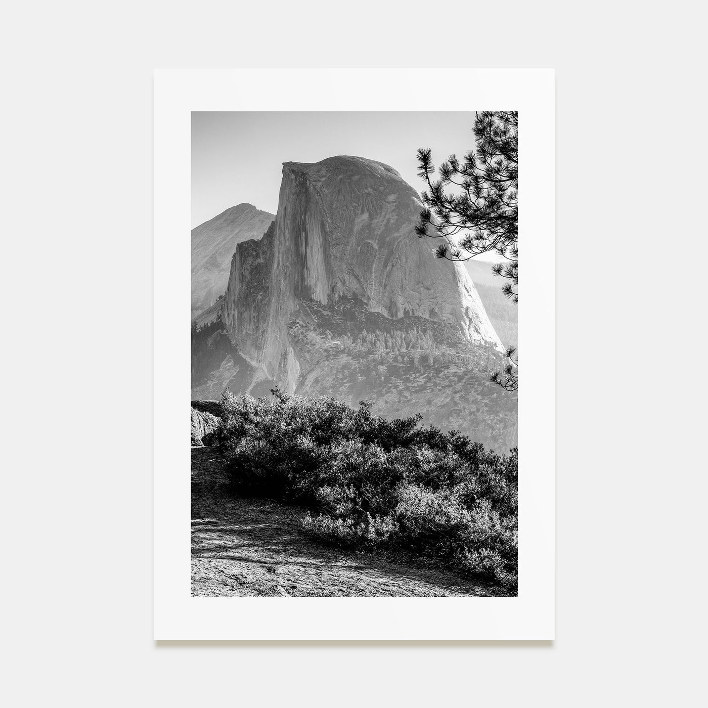 Half Dome Photo B&W Poster