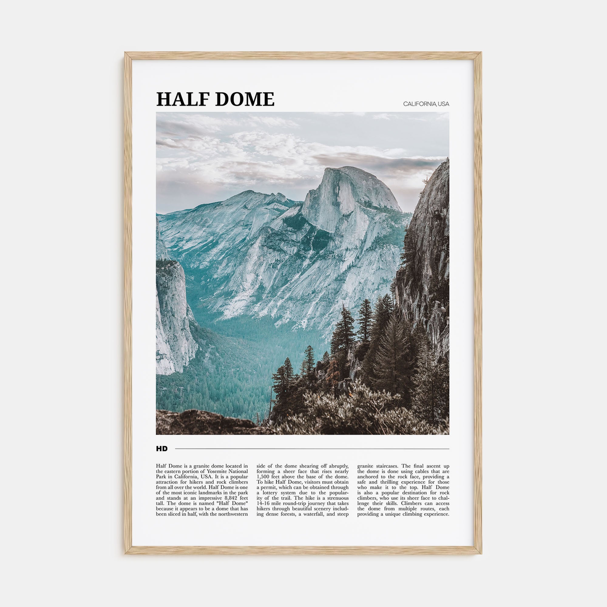 Half Dome Travel Color Poster