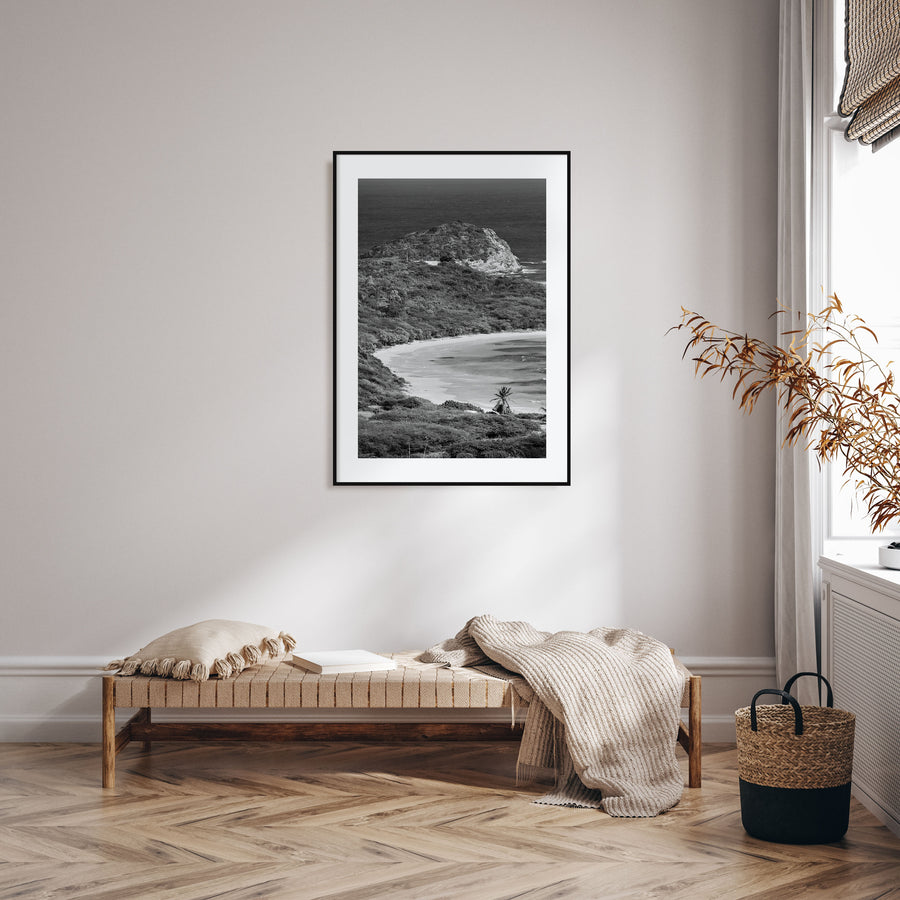 Half Moon Bay Photo B&W Poster