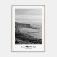 Half Moon Bay Portrait B&W Poster