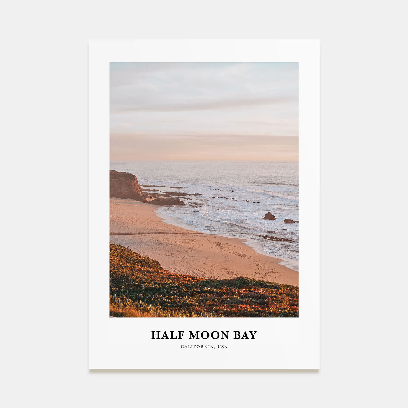 Half Moon Bay Portrait Color No 1 Poster