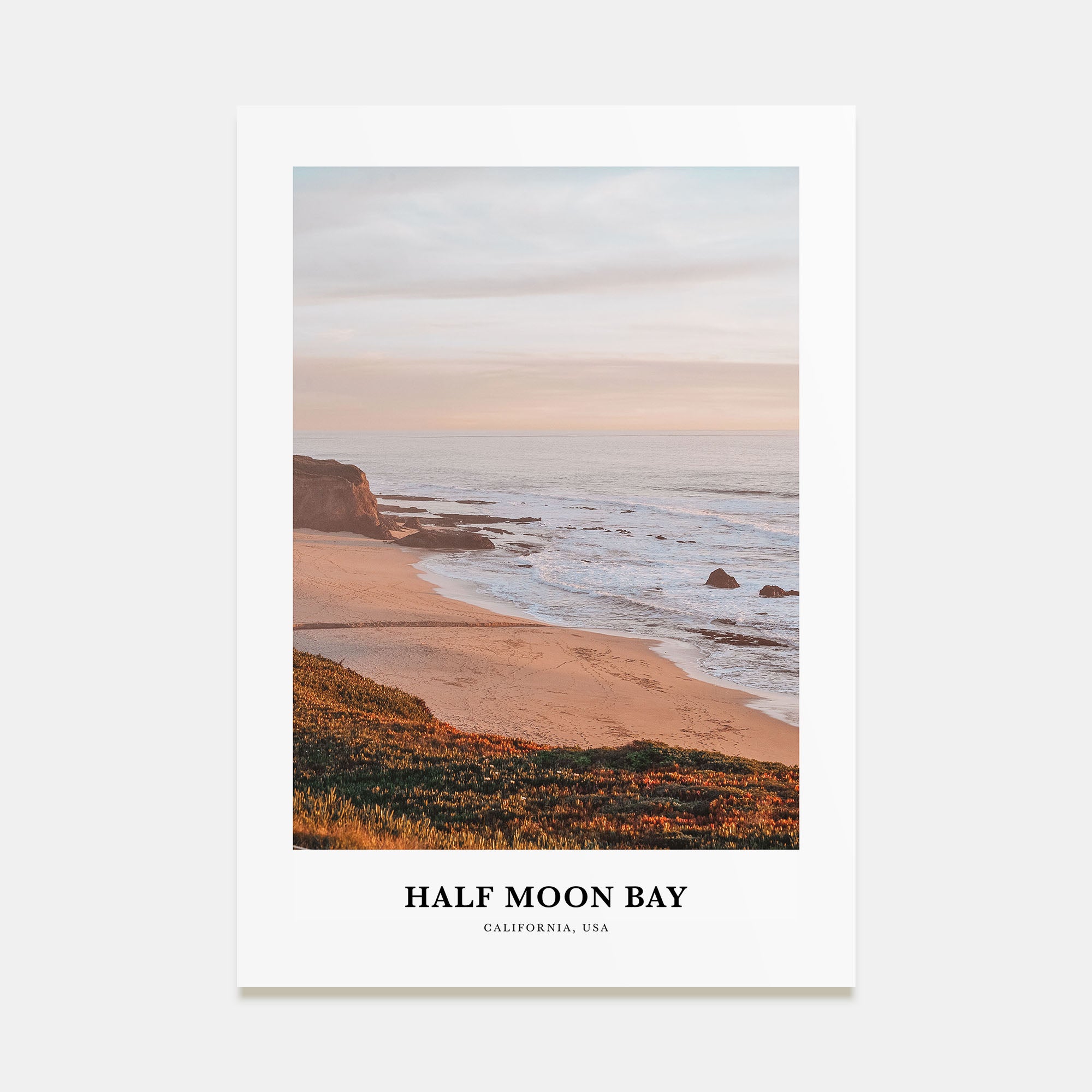 Half Moon Bay Portrait Color No 1 Poster