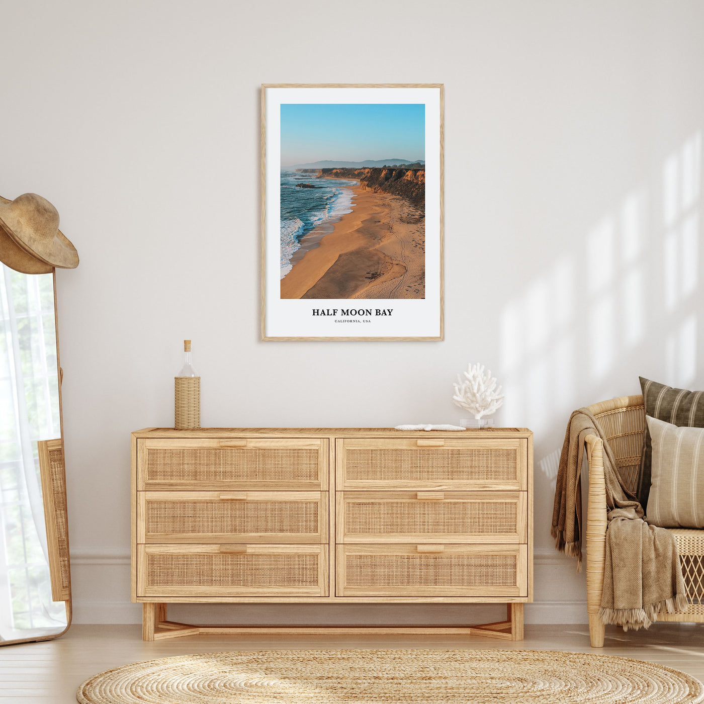 Half Moon Bay Portrait Color No 2 Poster