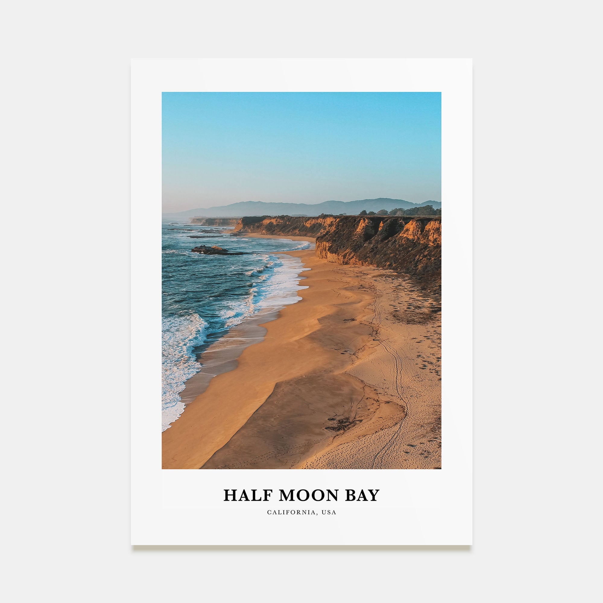 Half Moon Bay Portrait Color No 2 Poster