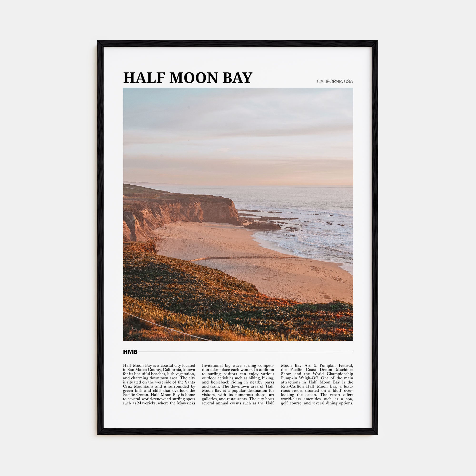 Half Moon Bay Travel Color No 1 Poster