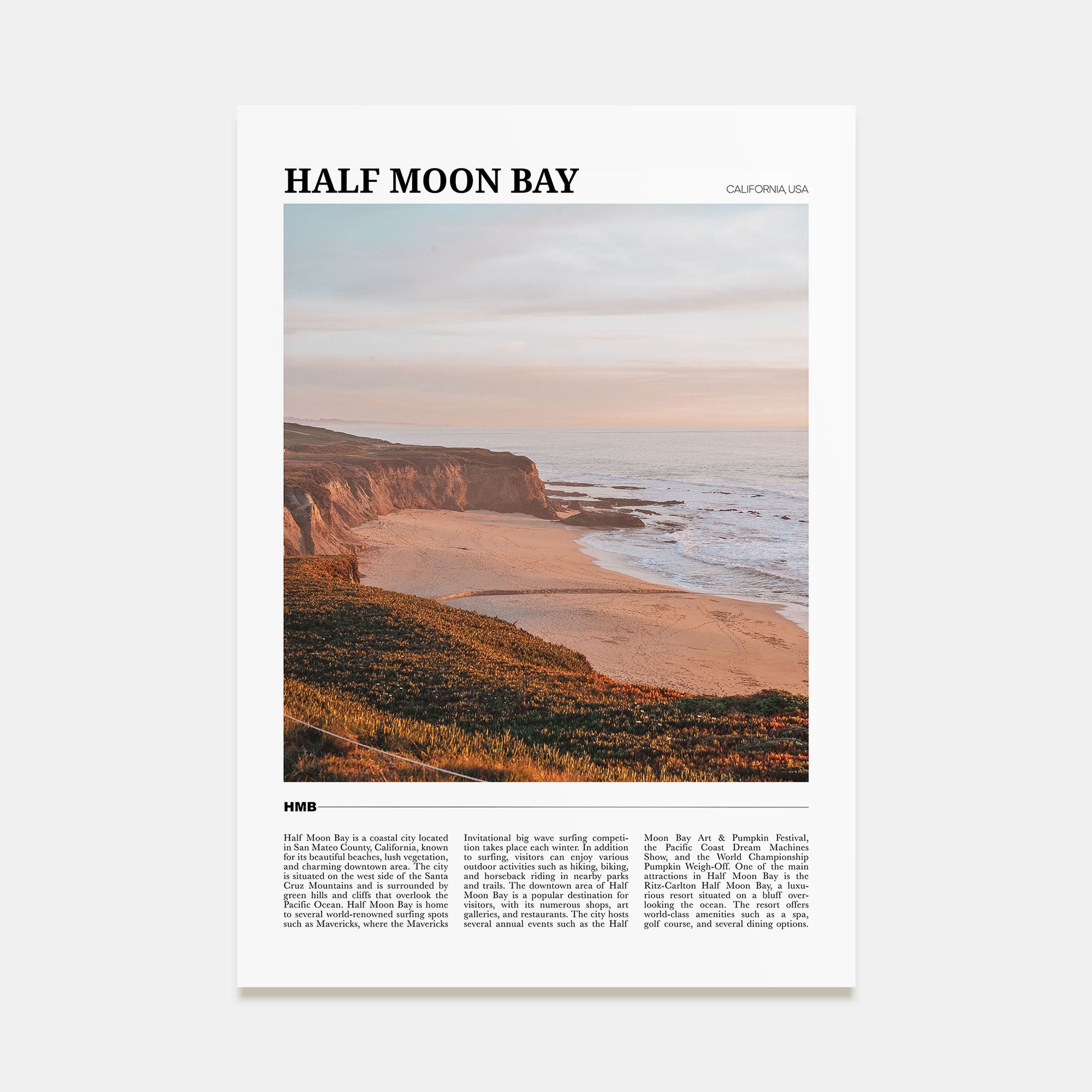 Half Moon Bay Travel Color No 1 Poster