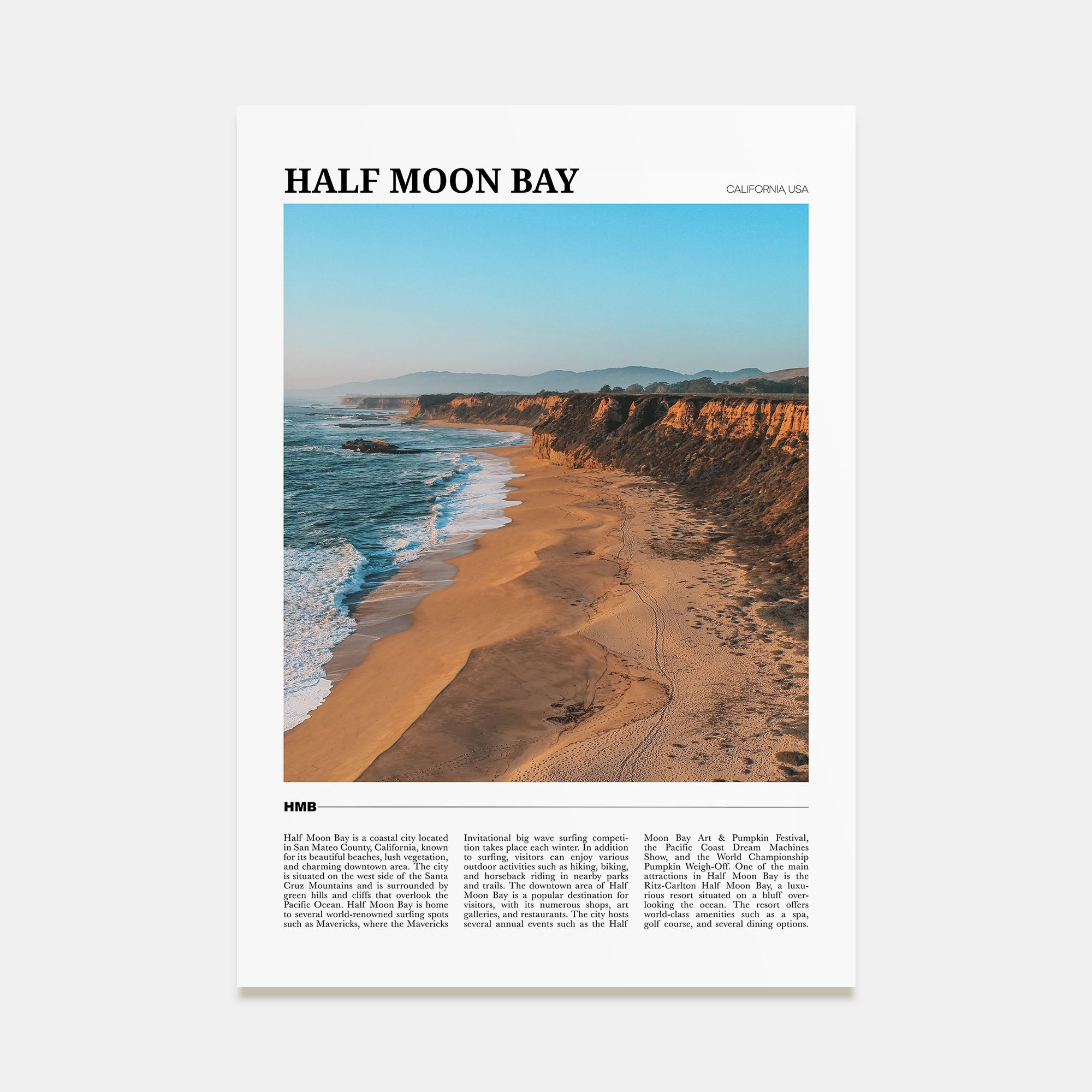 Half Moon Bay Travel Color No 2 Poster