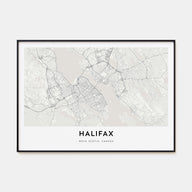 Halifax Map Landscape Poster