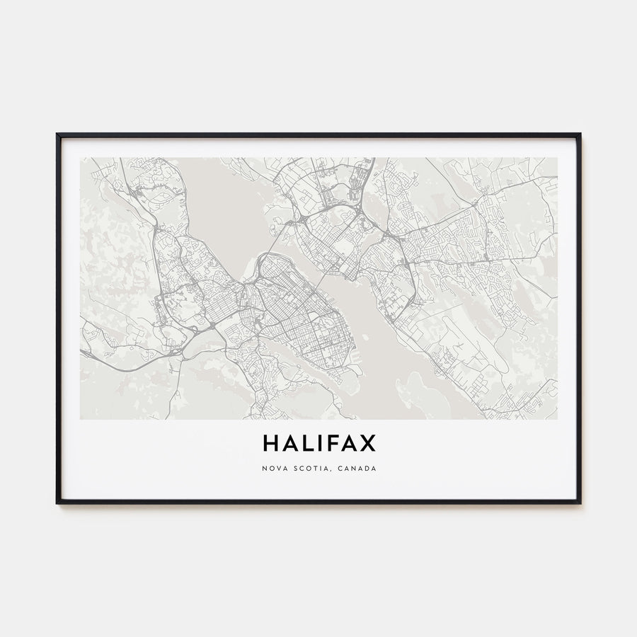 Halifax Map Landscape Poster