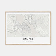 Halifax Map Landscape Poster