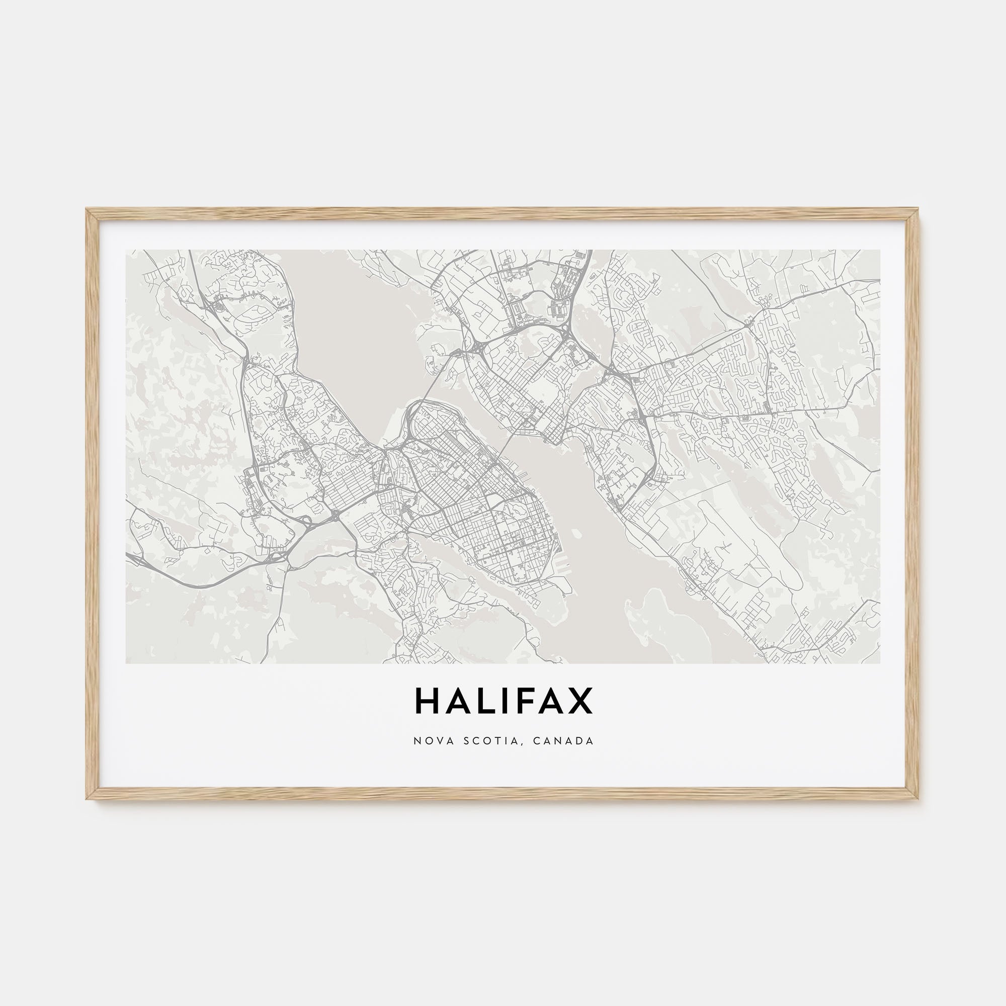 Halifax Map Landscape Poster