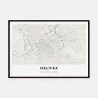 Halifax Map Landscape Poster