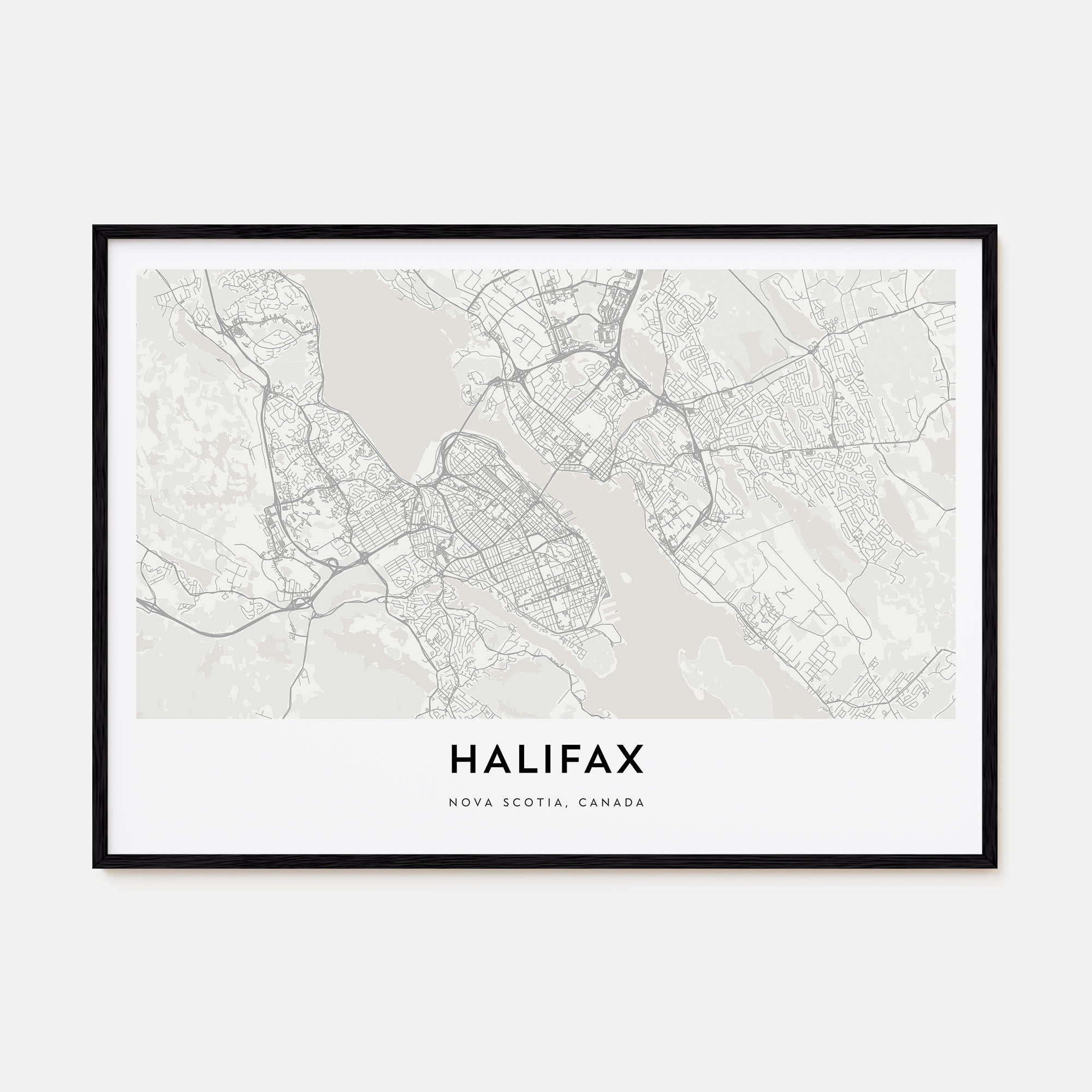 Halifax Map Landscape Poster