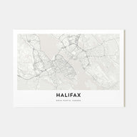Halifax Map Landscape Poster