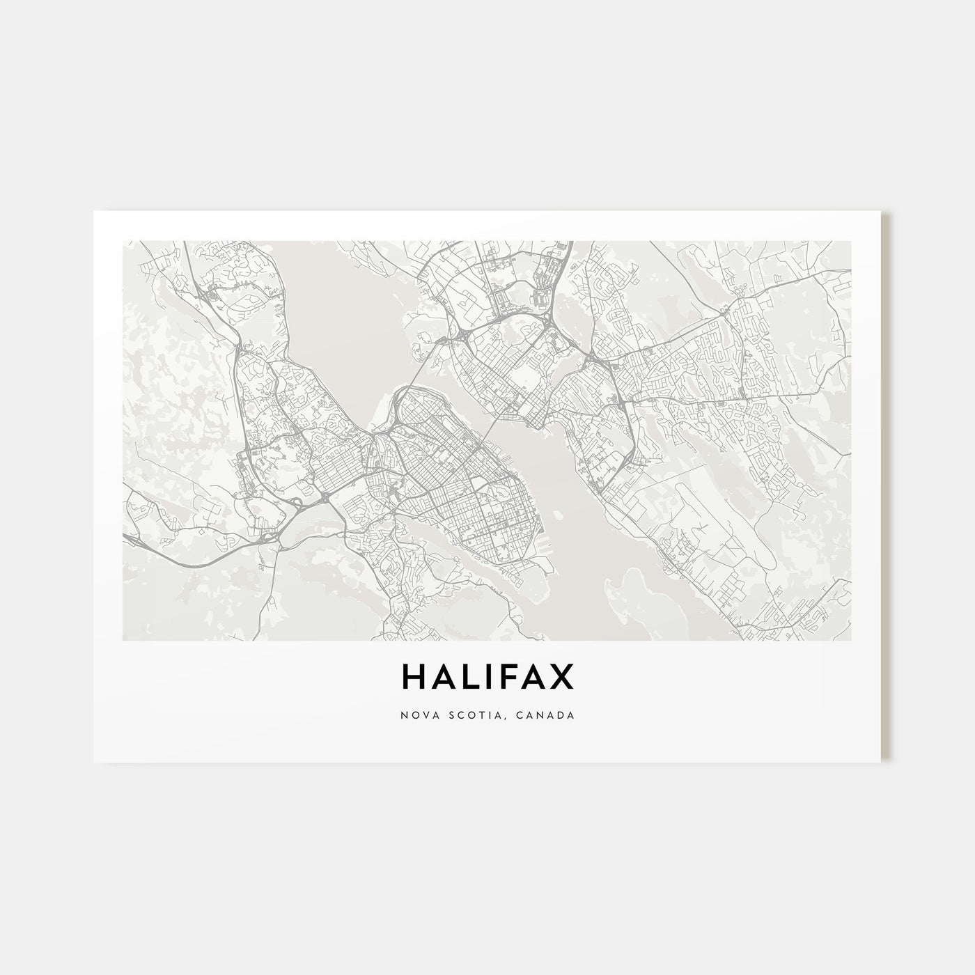 Halifax Map Landscape Poster
