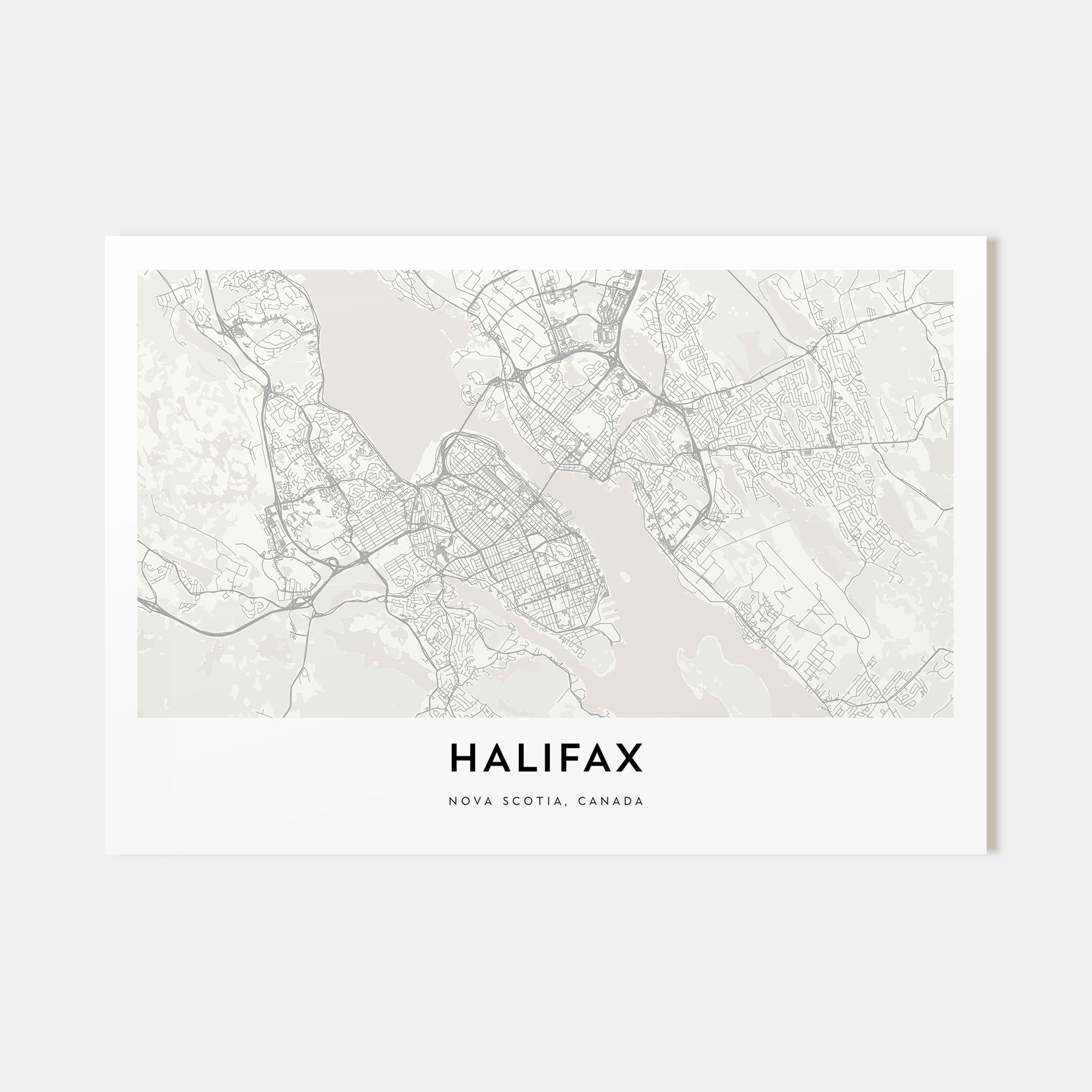 Halifax Map Landscape Poster