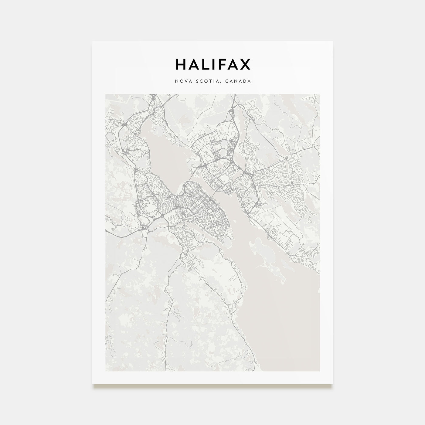 Halifax Map Portrait Poster