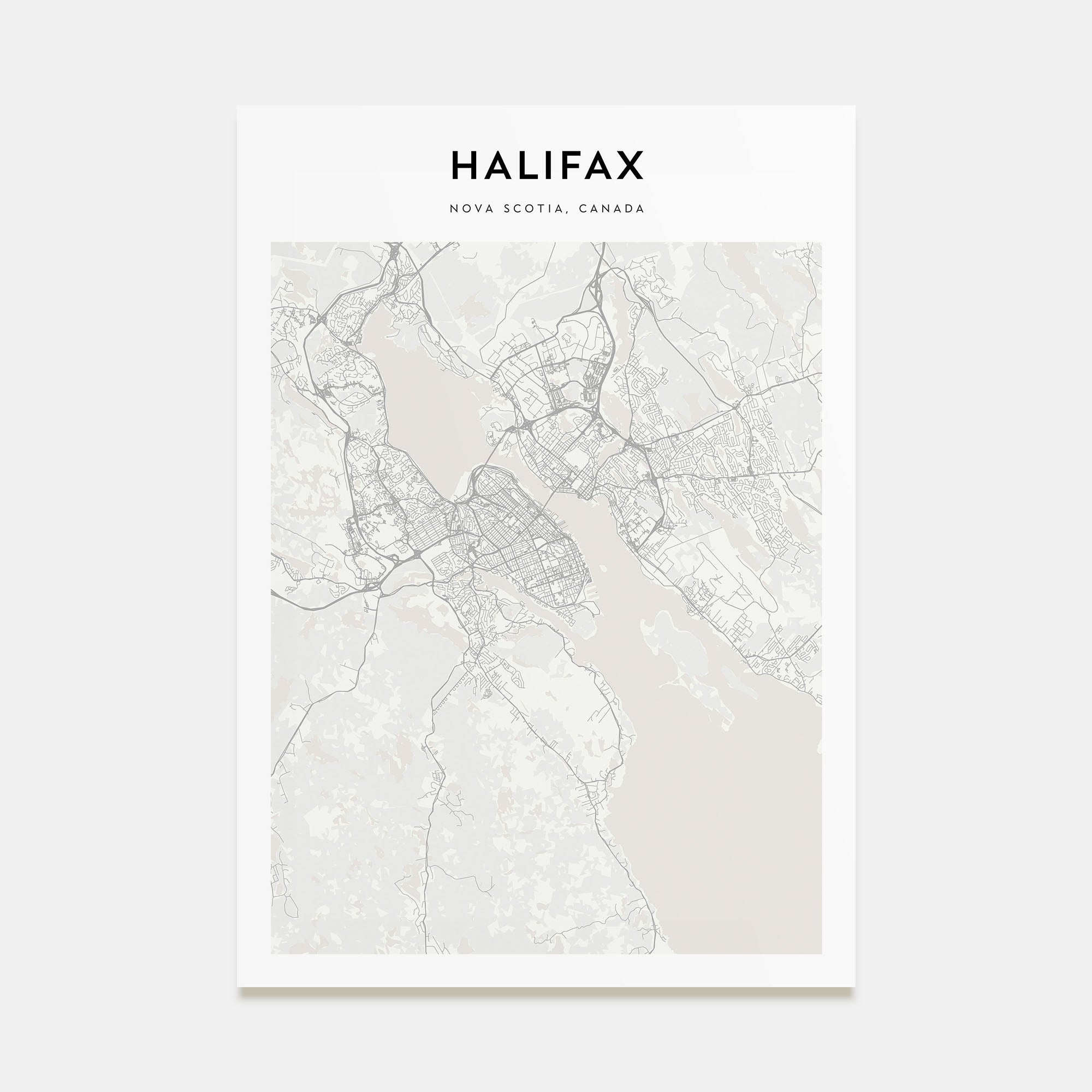 Halifax Map Portrait Poster