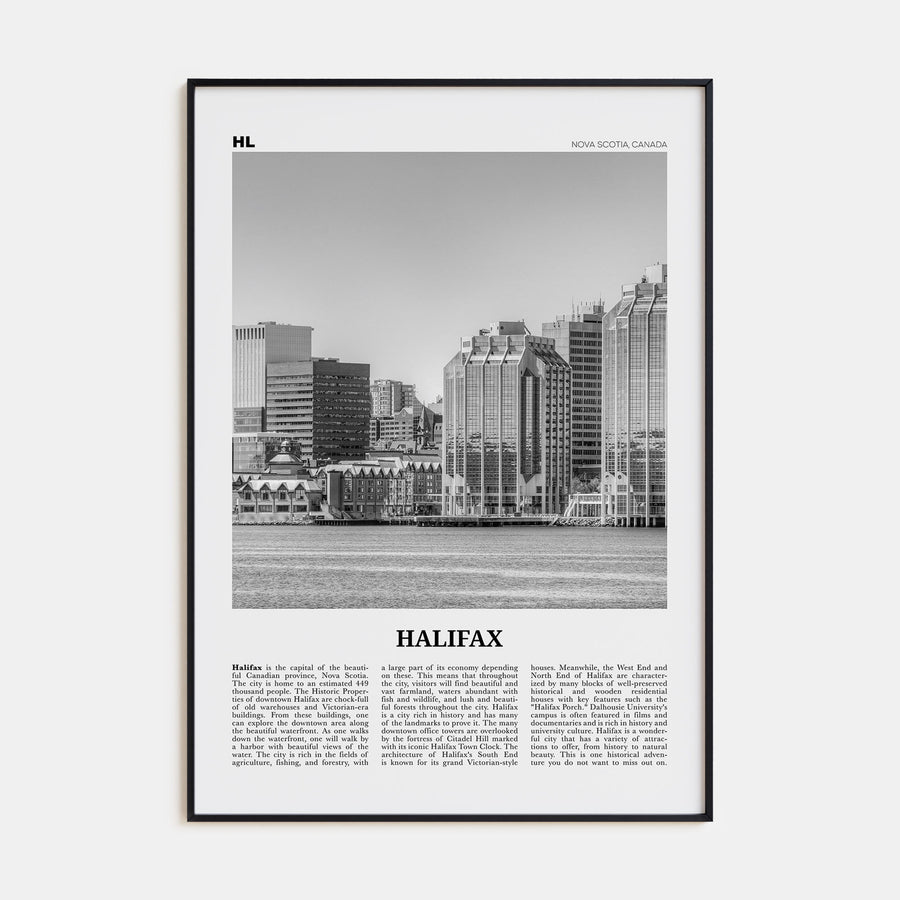 Halifax Travel B&W Poster