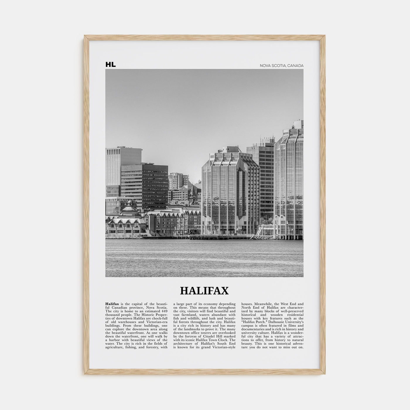 Halifax Travel B&W Poster