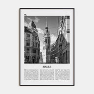 Halle Travel B&W Poster
