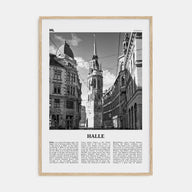 Halle Travel B&W Poster