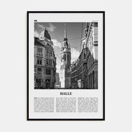 Halle Travel B&W Poster