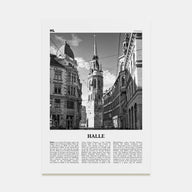 Halle Travel B&W Poster