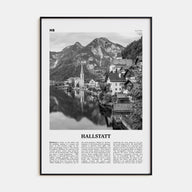 Hallstatt Travel B&W Poster