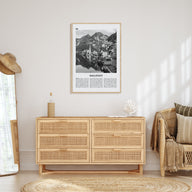 Hallstatt Travel B&W Poster
