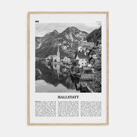 Hallstatt Travel B&W Poster