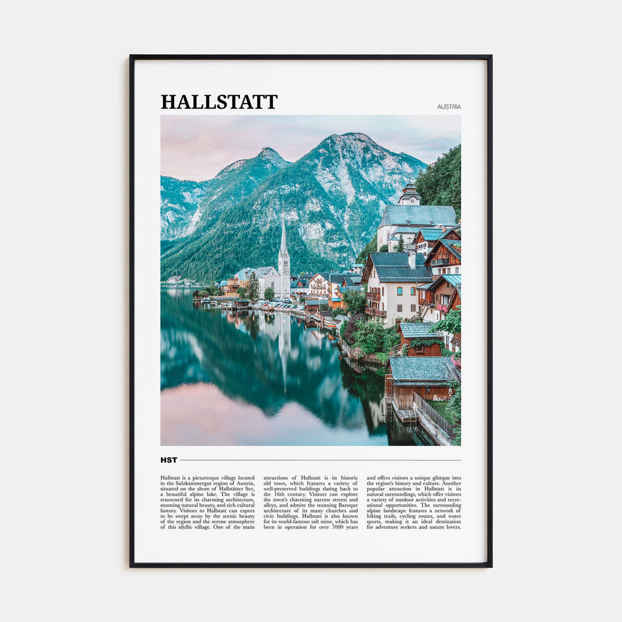 Hallstatt Travel Color Poster