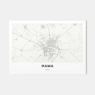 Hama Map Landscape Poster