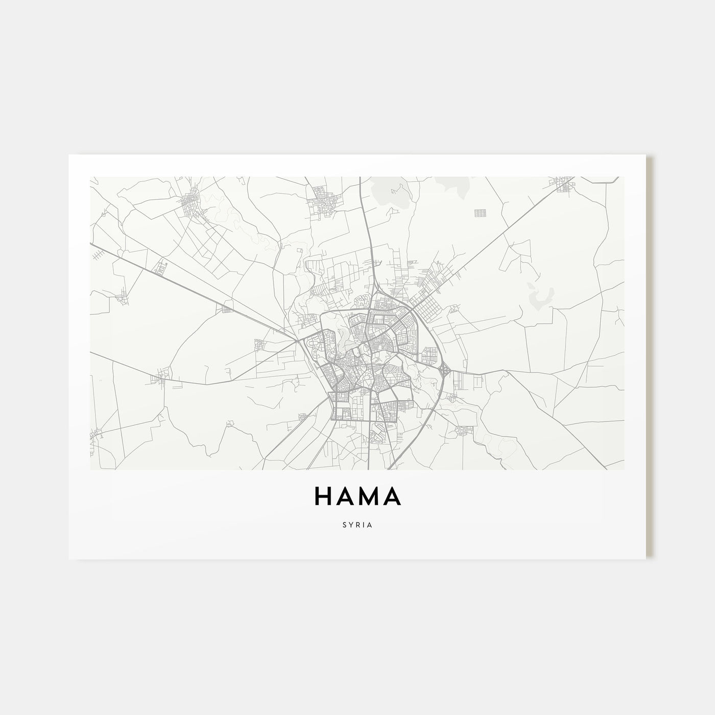Hama Map Landscape Poster