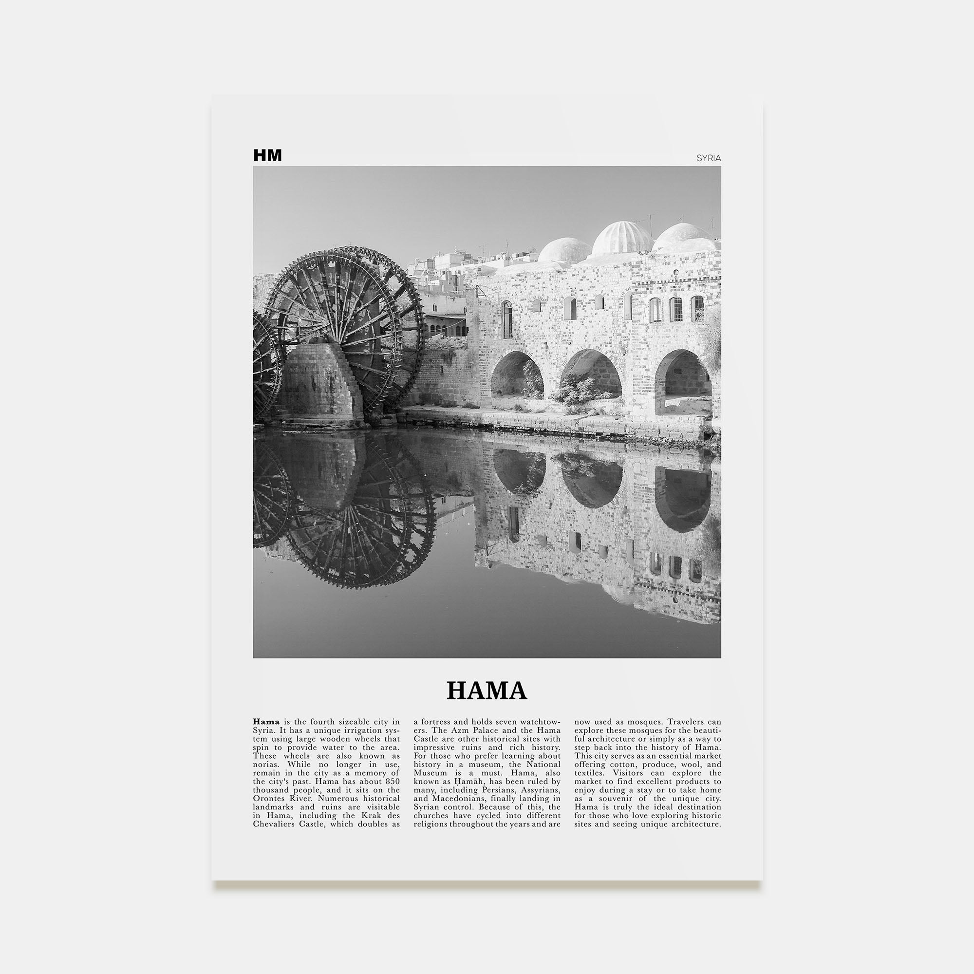 Hama Travel B&W Poster