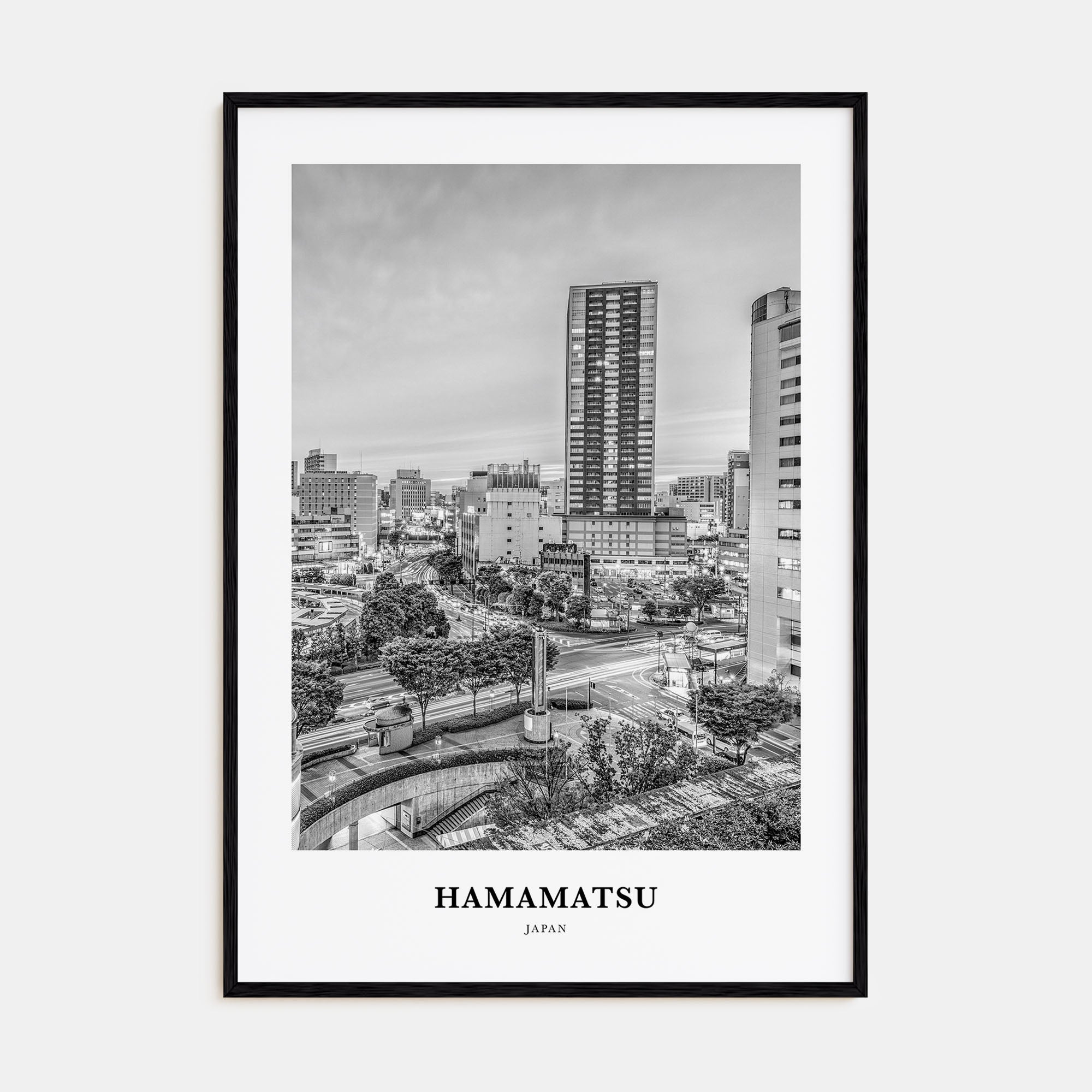 Hamamatsu Portrait B&W Poster
