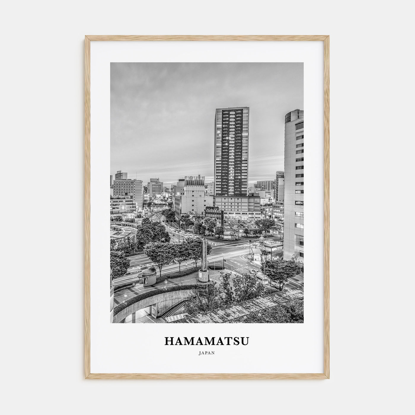 Hamamatsu Portrait B&W Poster