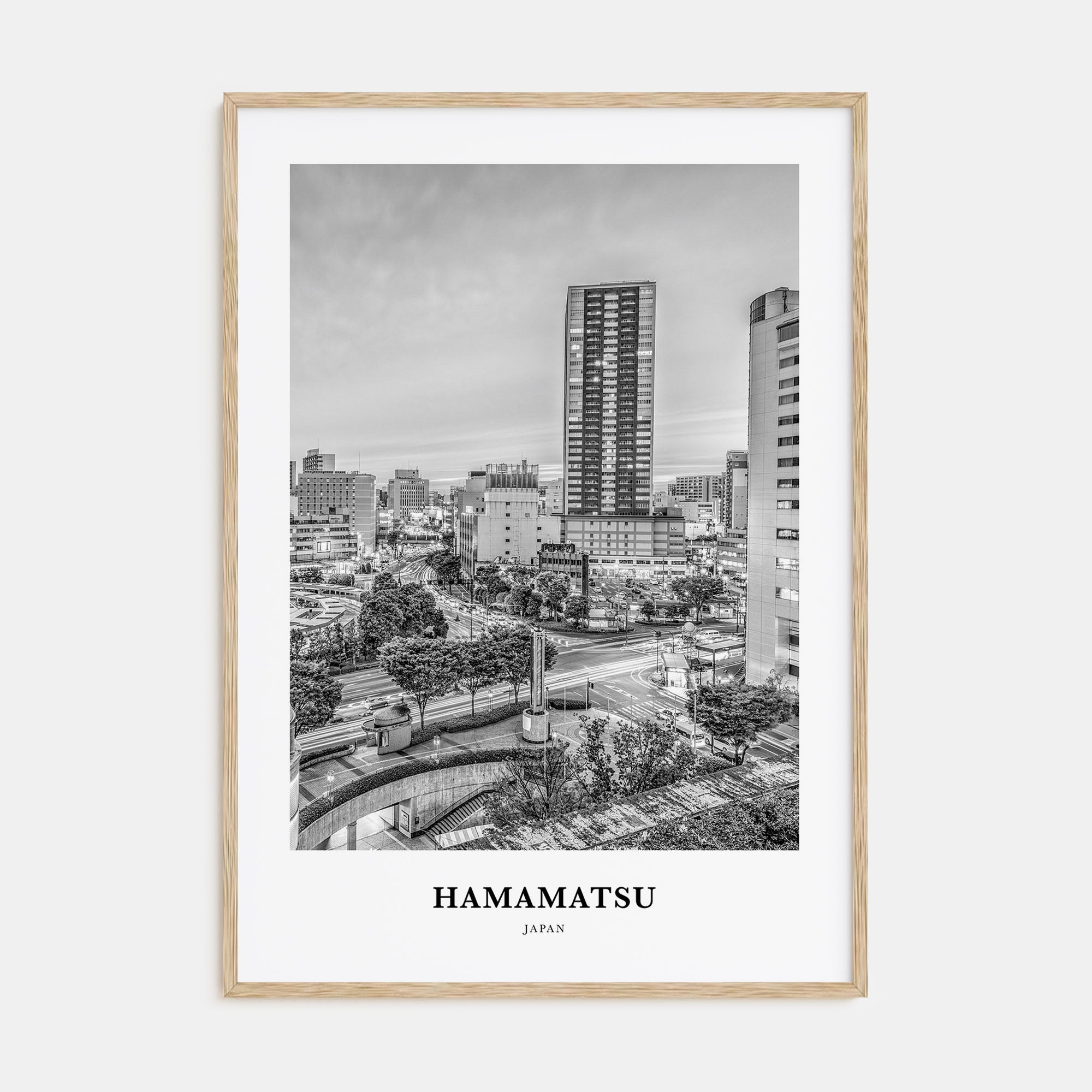 Hamamatsu Portrait B&W Poster