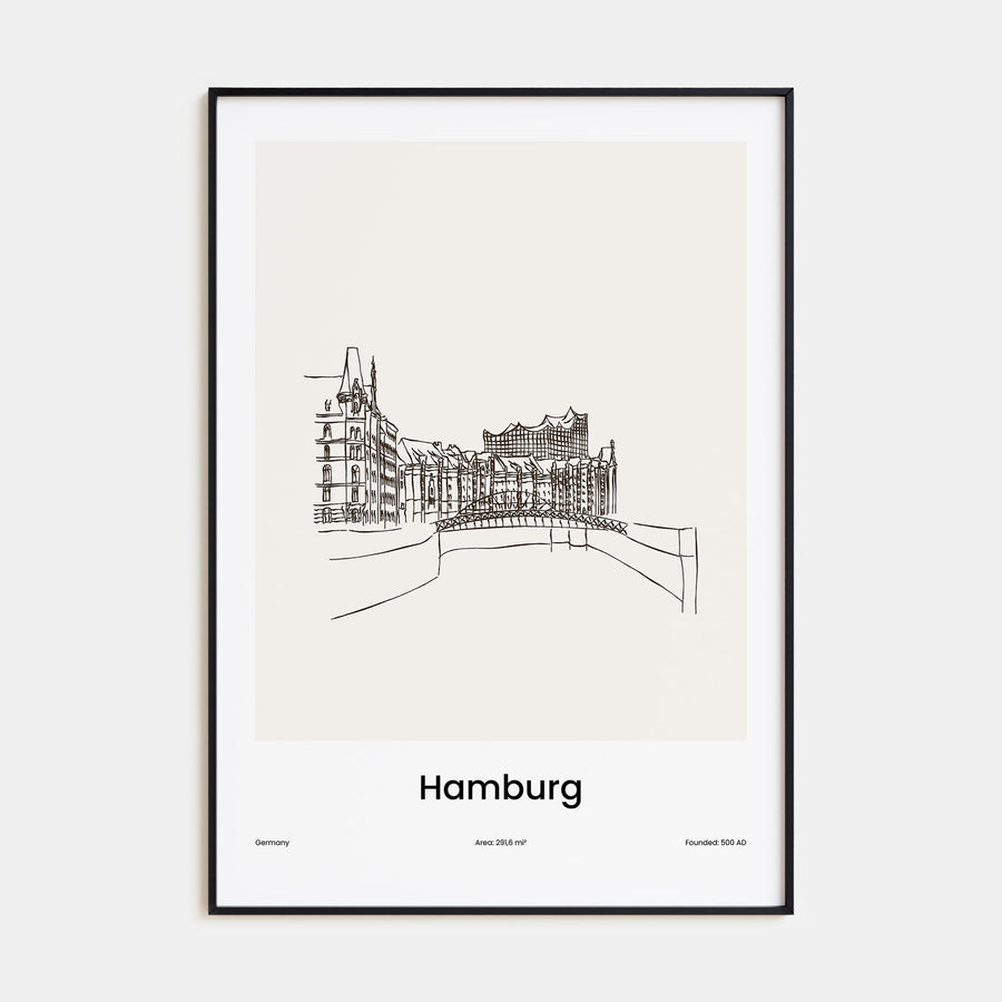 Hamburg Drawn Poster