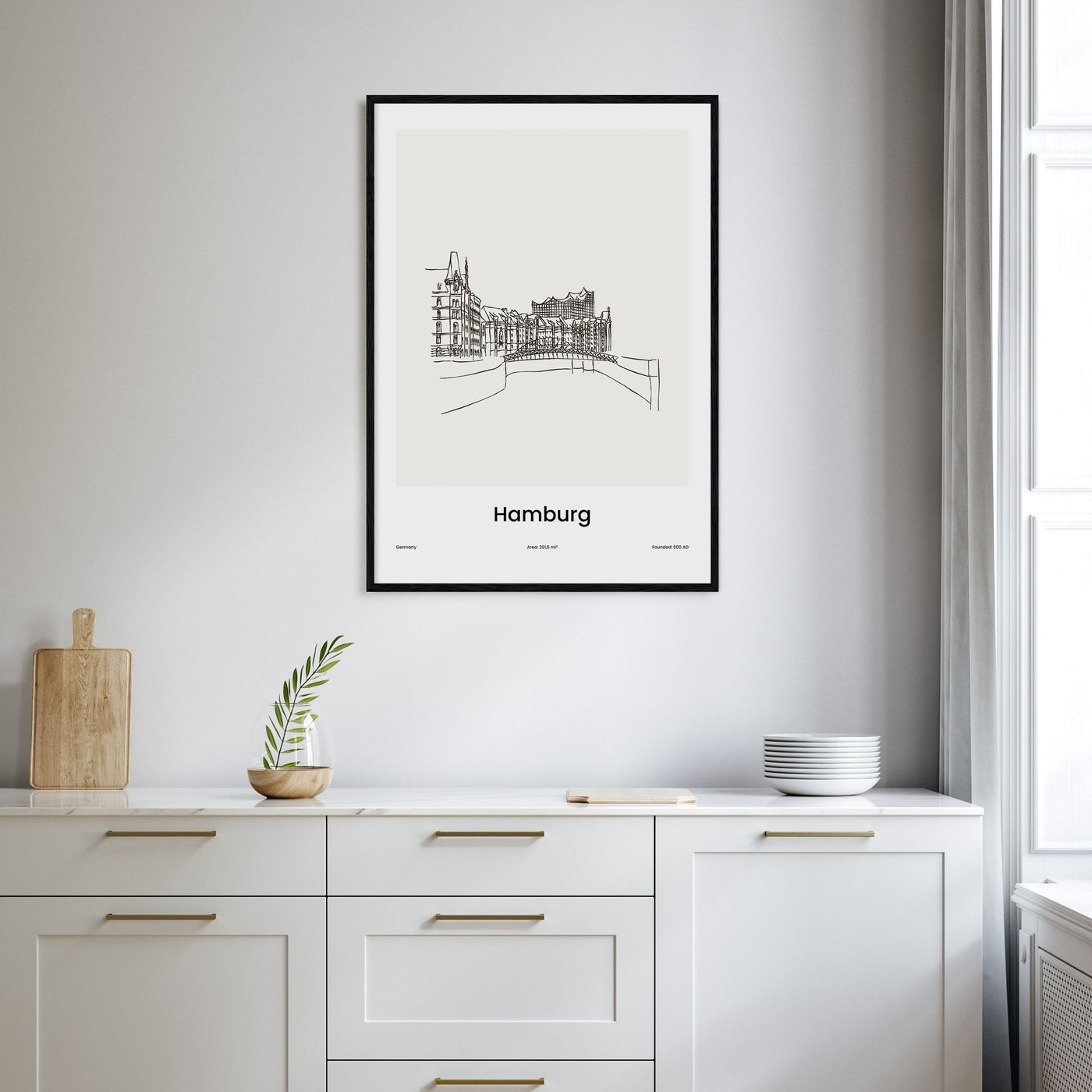 Hamburg Drawn Poster