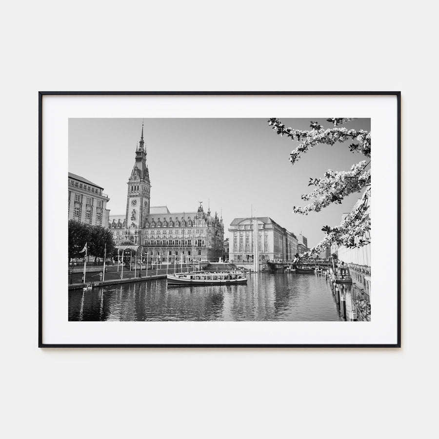 Hamburg Landscape B&W Poster
