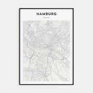 Hamburg Map Portrait Poster