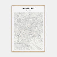 Hamburg Map Portrait Poster