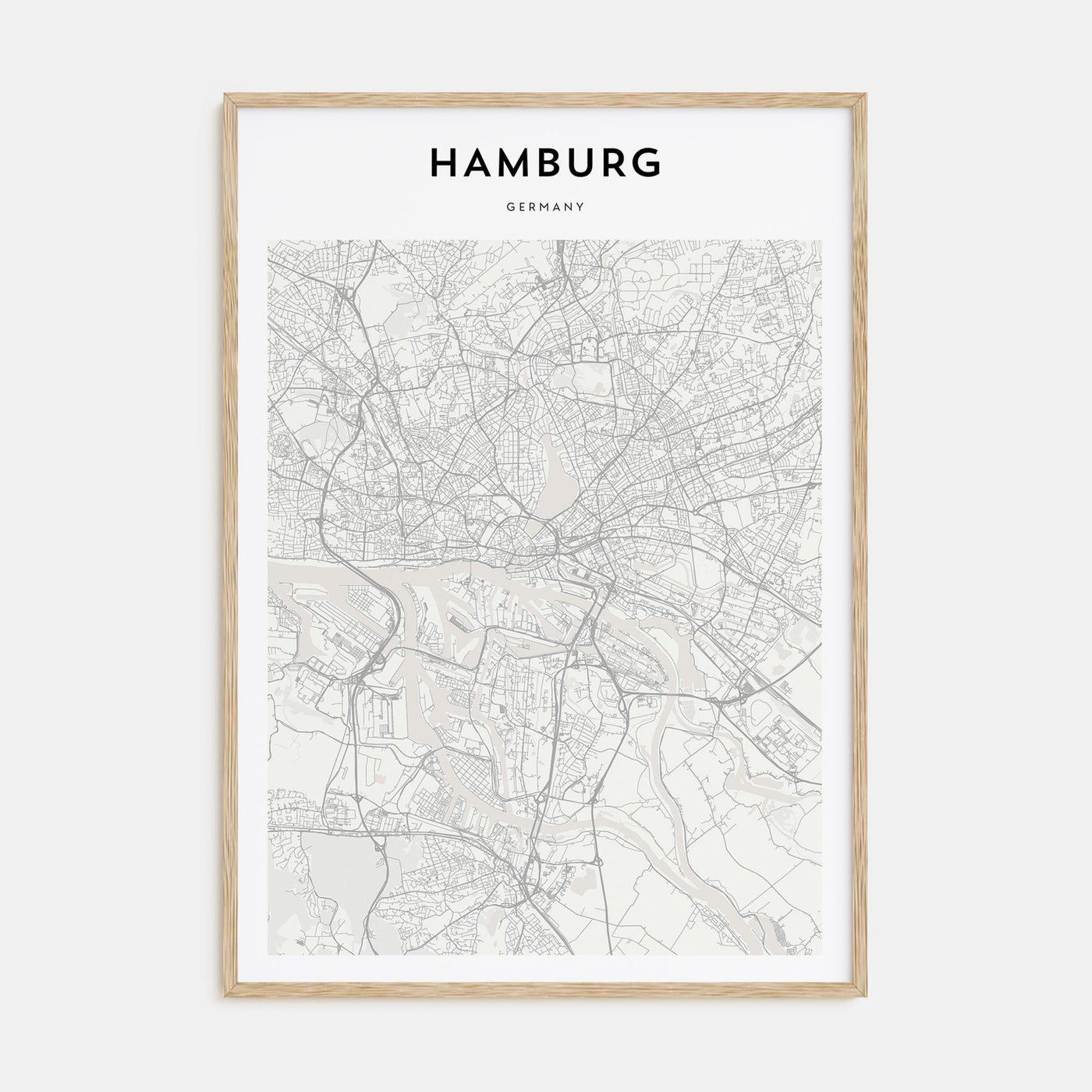 Hamburg Map Portrait Poster